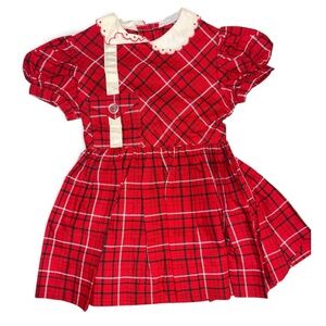 A Handcraft Frock - plaid dress 60’s vtg